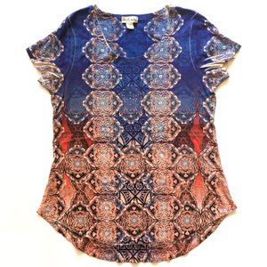 World Unity Blue Top with Rhinestones